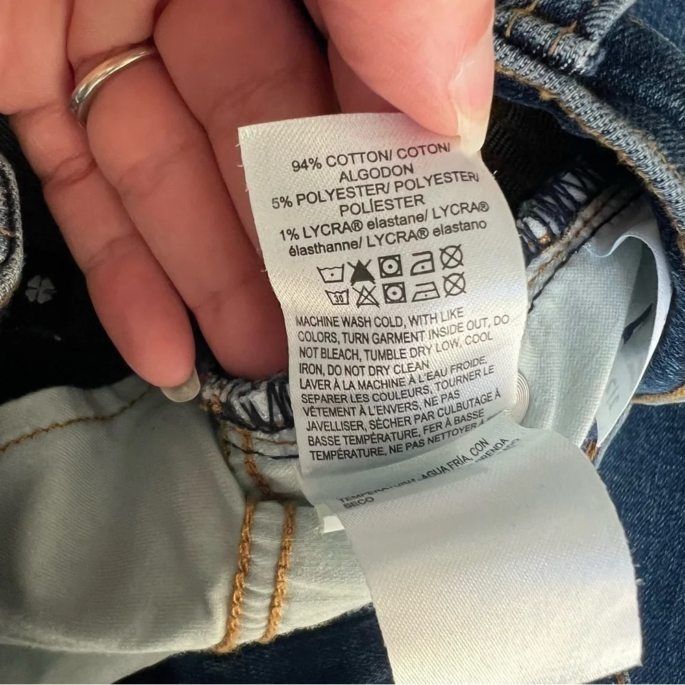 Lucky Brand Easy Rider Jean mid rise straight fit boot cut dark wash size 2 26 - Picture 11 of 16